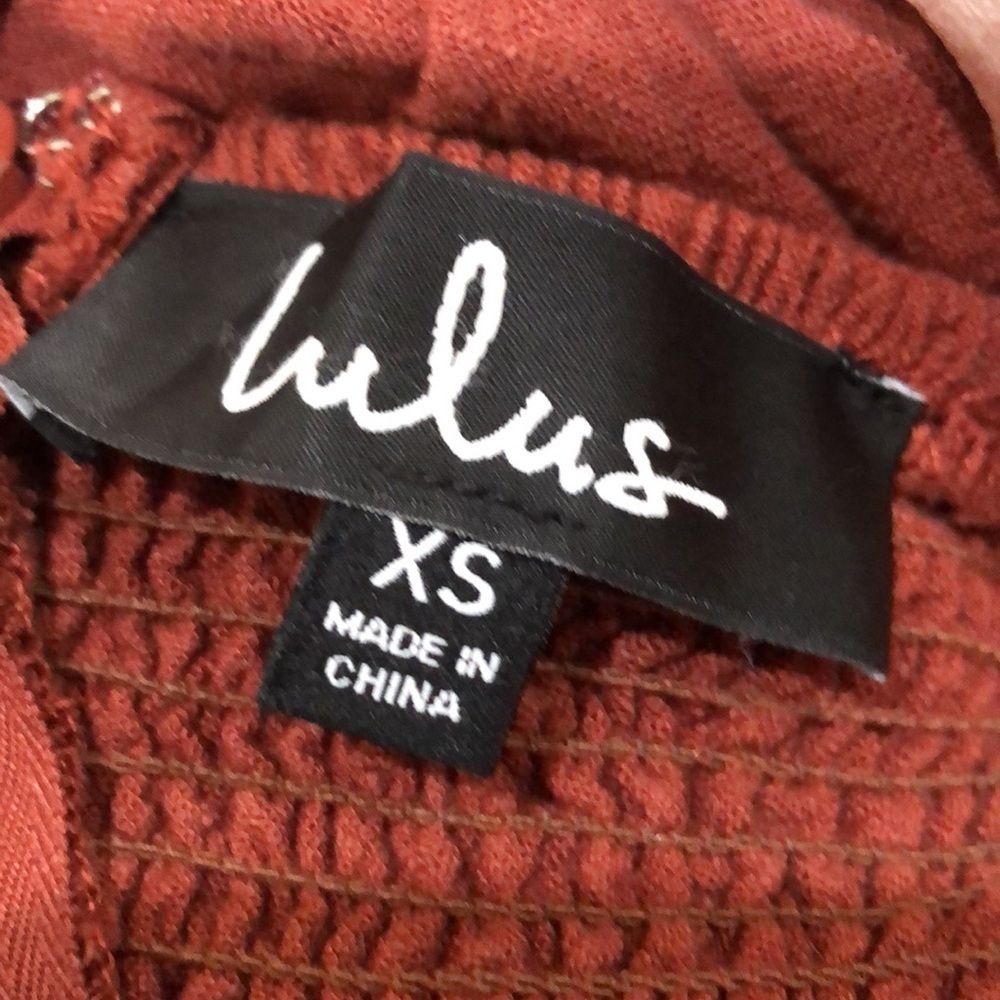 Lulu’s Casual Vibes Rust Red Button Front Sleevel… - image 7